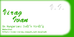 virag ivan business card